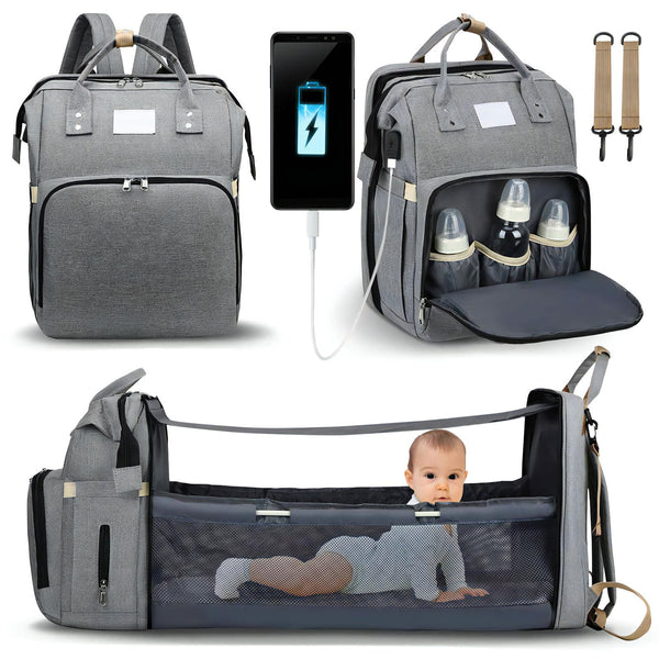 Le Sac à Dos Zoe&Co. à Langer avec lit pliable pour Bébé